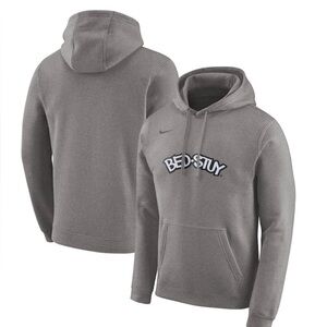 Nike NBA Gray Brooklyn Nets “Bed-Stuy” City Edition Club Pullover Hoodie BNWT XL